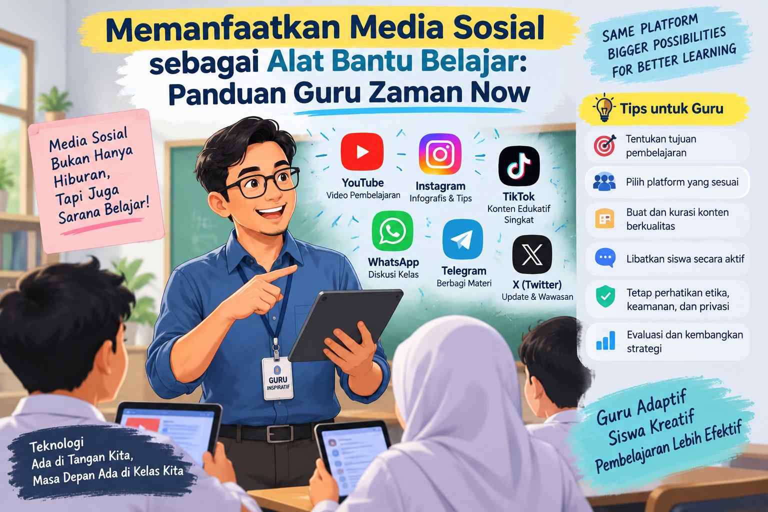 Memanfaatkan Media Sosial sebagai Alat Bantu Belajar: Panduan Guru Zaman Now
