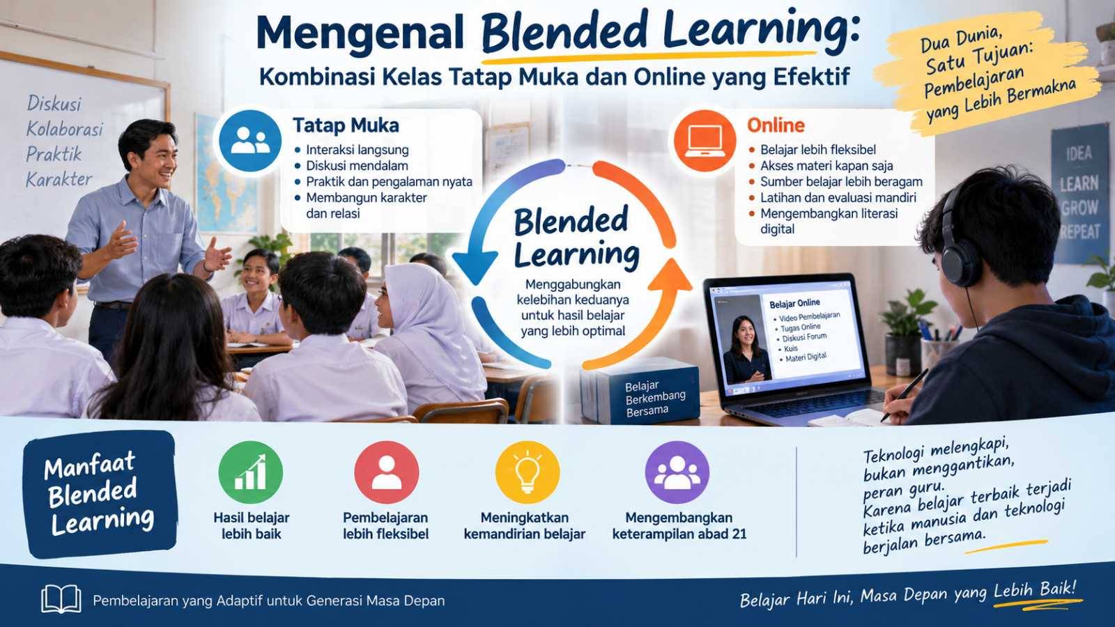 Mengenal Blended Learning: Kombinasi Kelas Tatap Muka dan Online yang Efektif