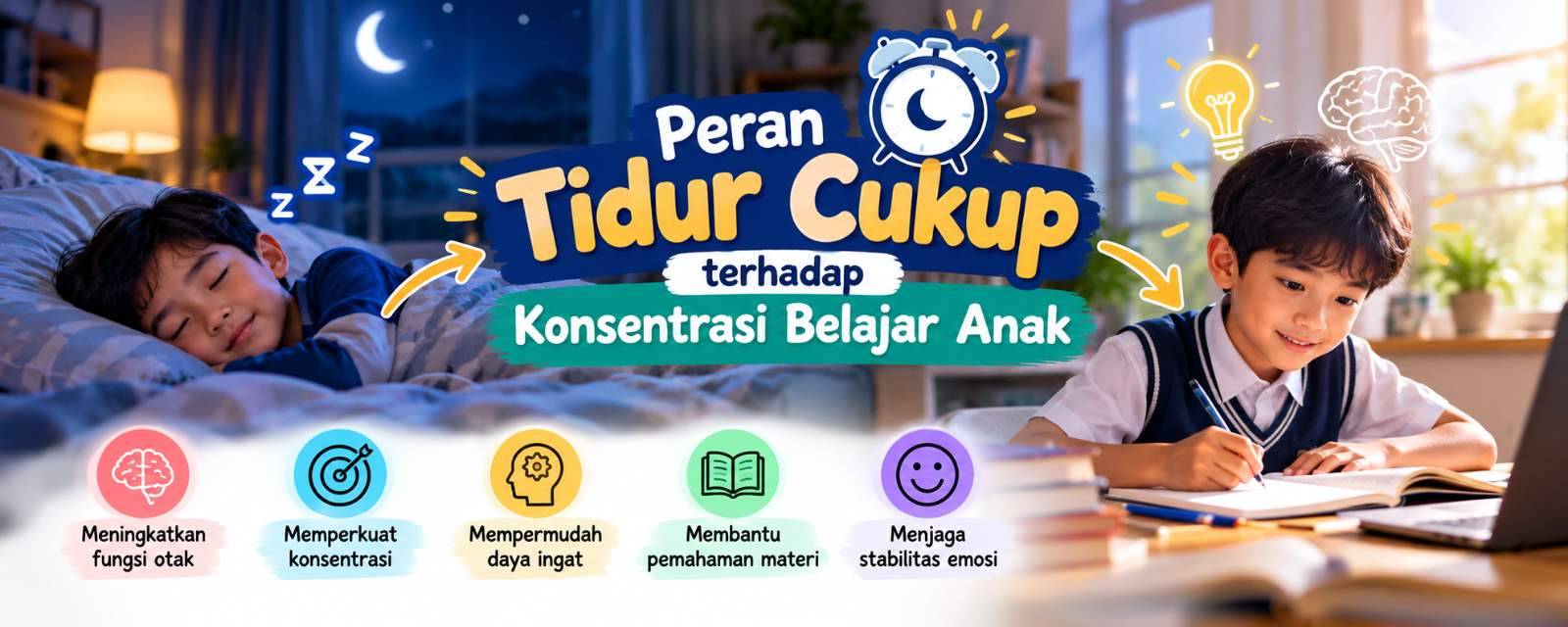 Peran Tidur Cukup terhadap Konsentrasi Belajar Anak